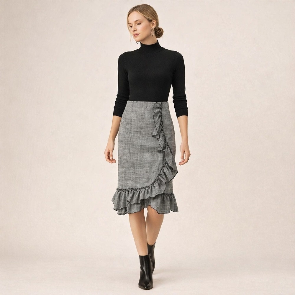 SPRING SALE! Rebecca Taylor Plaid Ruffle Skirt Size 2‎